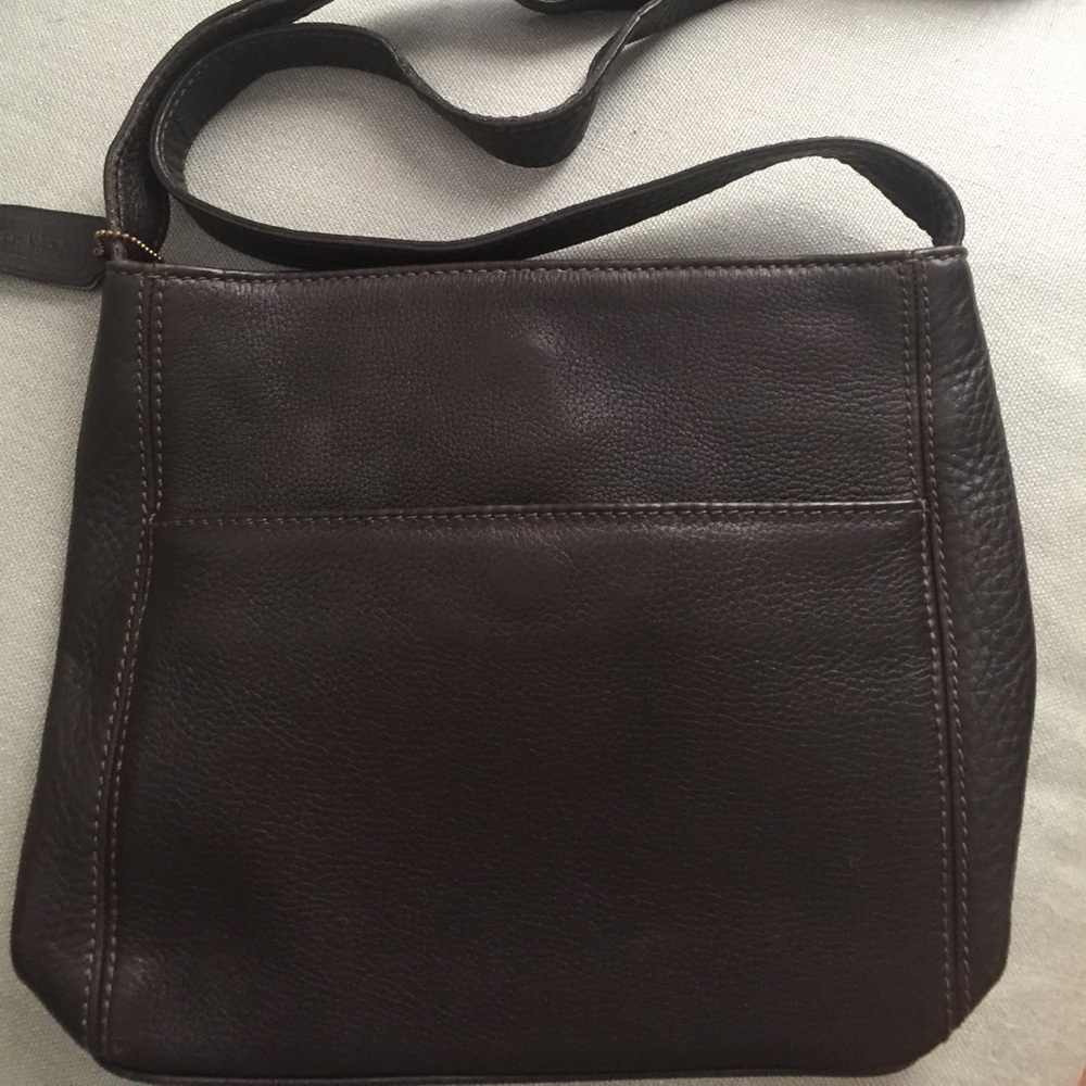 Vintage Coach Pebbled Leather Bag- Chocolate Brown